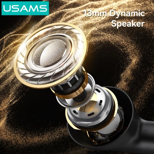 USAMS USAMS earphones με θήκη φόρτισης E05, True Wireless, BT 6.0, λευκό