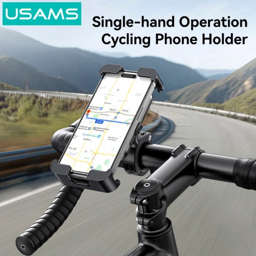 USAMS USAMS βάση ποδηλάτου για smartphone ZJ082, μαύρη