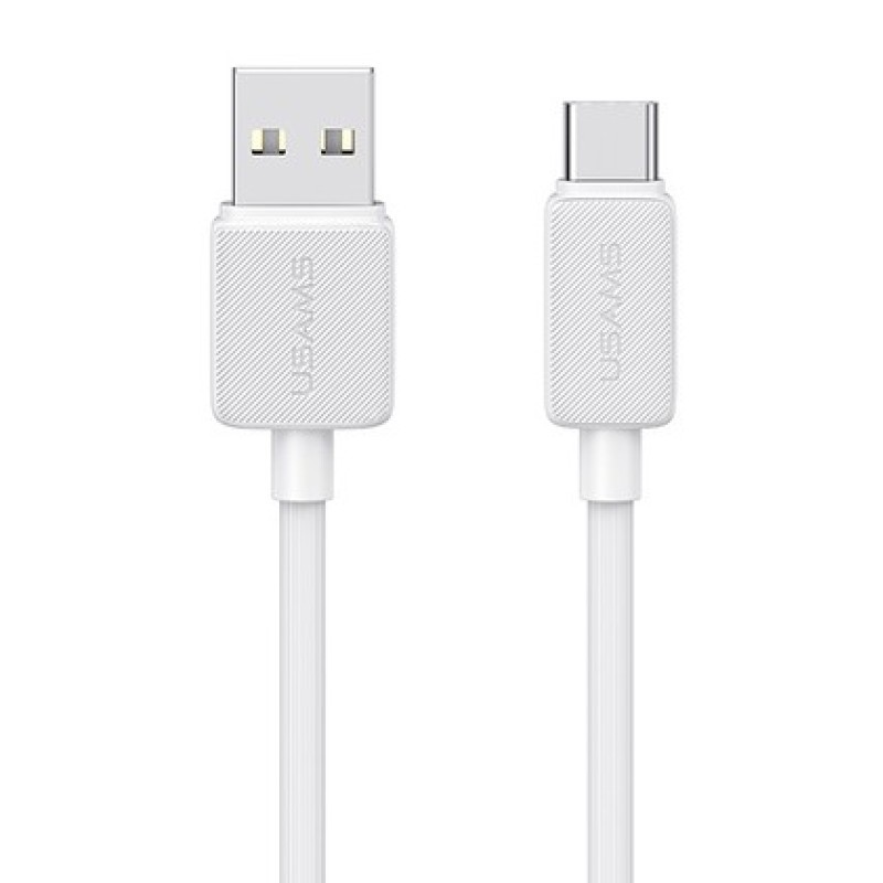 USAMS USAMS καλώδιο USB-C σε USB US-SJ693, 3A, 480Mbps, 2m, λευκό
