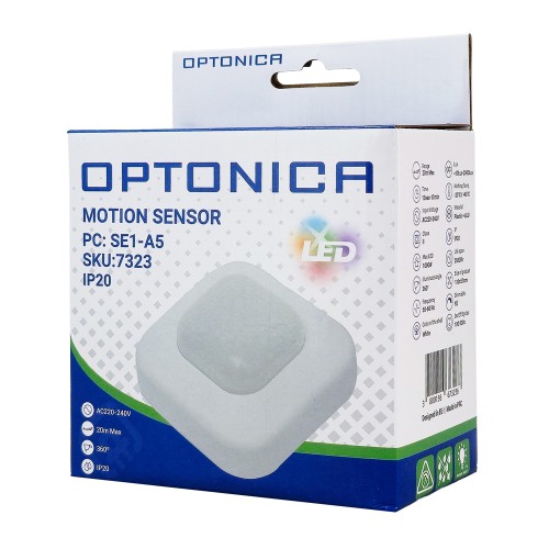 OPTONICA OPTONICA αισθητήρας κίνησης 7323, έως 20m, 360°, IP20, λευκός