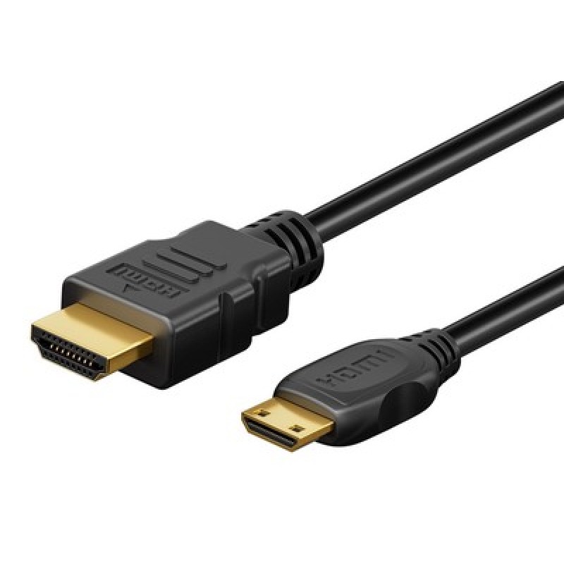 GOOBAY GOOBAY καλώδιο mini HDMI σε HDMI 74081 με Ethernet, 4K/60Hz, 18 Gbps, 1m, μαύρο