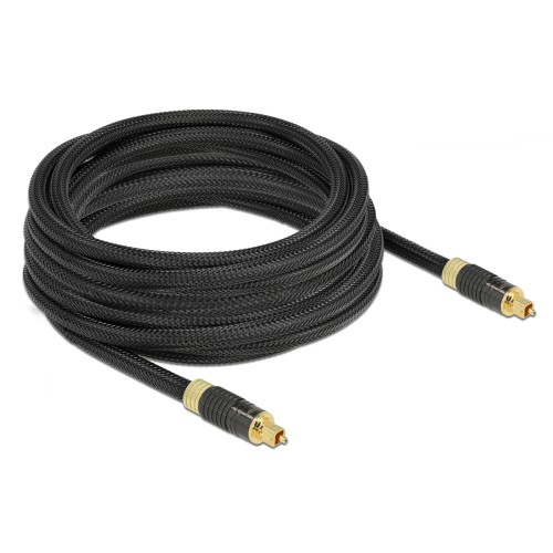 DELOCK DELOCK καλώδιο ήχου Toslink 86595, gold plated, 5m, μαύρο