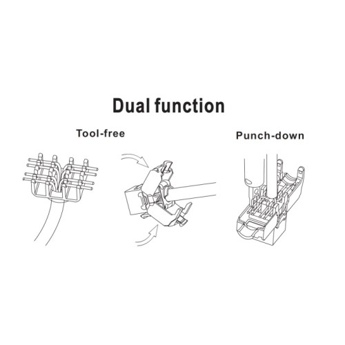 Powertech POWERTECH keystone module RJ45 female CAB-N449, Cat.6Α UTP 180°, λευκό