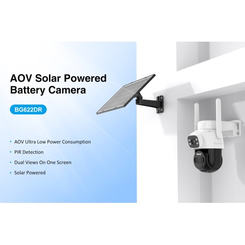 VSTARCAM VSTARCAM smart ηλιακή κάμερα BG622DR, dual lens, 2MP, 4G, SD, PTZ, IP66