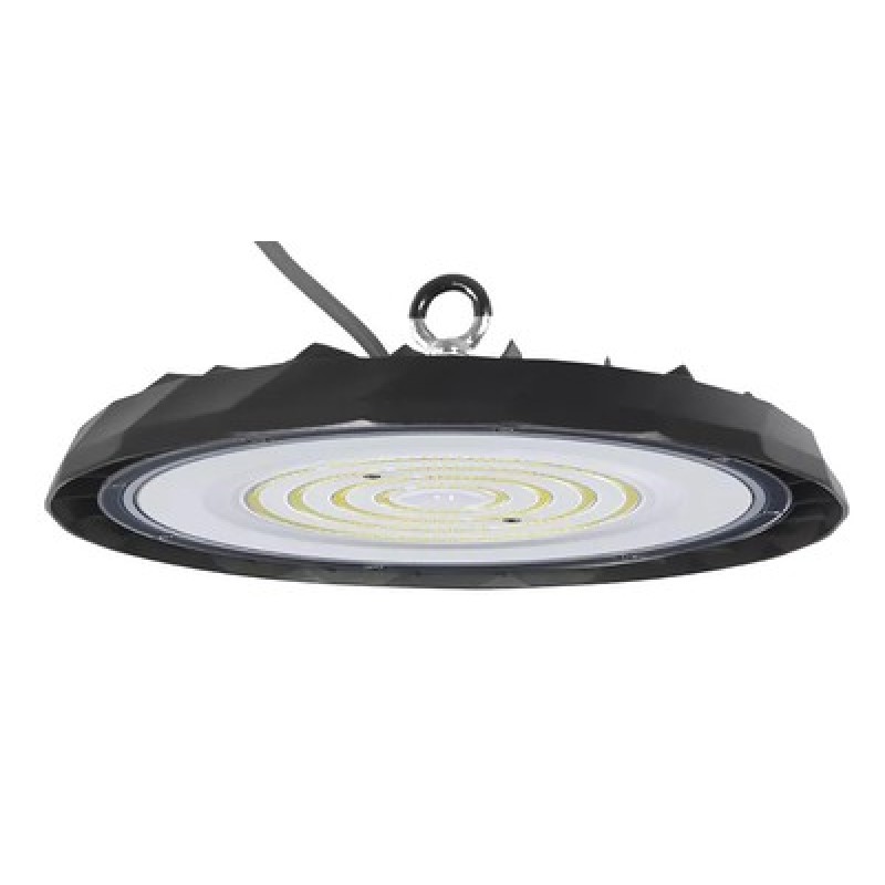 Powertech POWERTECH LED φωτιστικό καμπάνα PT-1557, 100W, 6500K, Φ30x4cm, IP65, μαύρο
