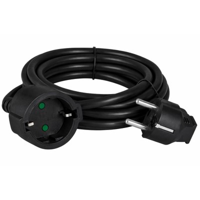 Powertech POWERTECH μπαλαντέζα ρεύματος PT-1562, 1x schuko, 16A, 5m, μαύρη