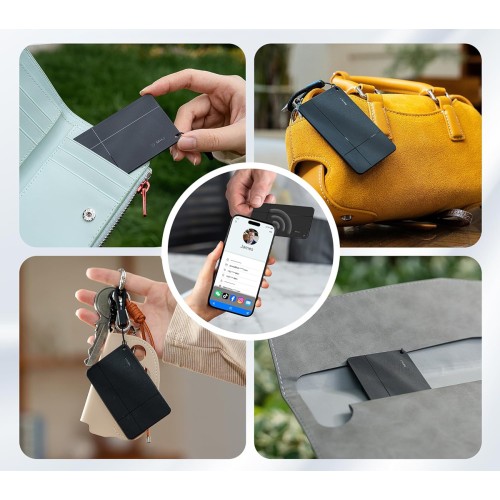 MILI MILI ψηφιακή επαγγελματική κάρτα & tracker MiCard Duo για iOS & Android συσκευές, NFC, Bluetooth, μαύρο