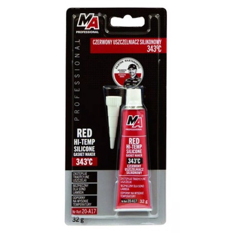 MA PROFESSIONAL MA PROFESSIONAL κόκκινη φλαντζόκολλα σιλικόνης 20-A17, υψηλής θερμοκρασίας έως 343 °C, 32g