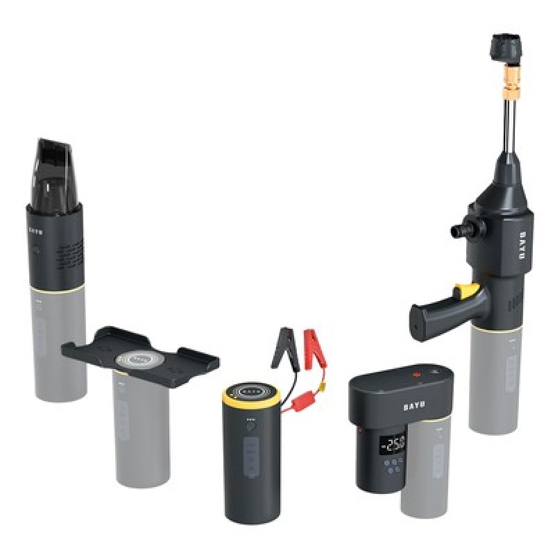 BAYU BAYU car kit με εκκινητή μπαταρίας/συμπιεστή αέρος/πιστόλι πλυσίματος/σκουπάκι αυτοκινήτου E-Pro C