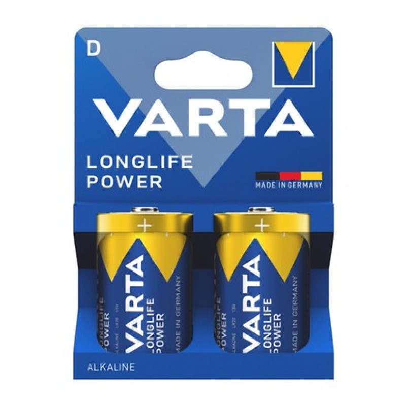 Varta VARTA αλκαλικές μπαταρίες Longlife Power, D/LR20, 1.5V, 2τμχ