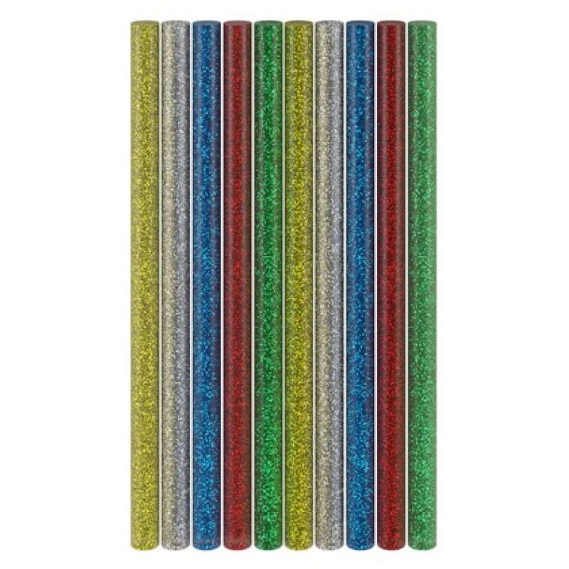 GOOBAY GOOBAY ράβδοι σιλικόνης 77855, Φ11mm x 200mm, glitter διάφορα χρώματα, 10τμχ