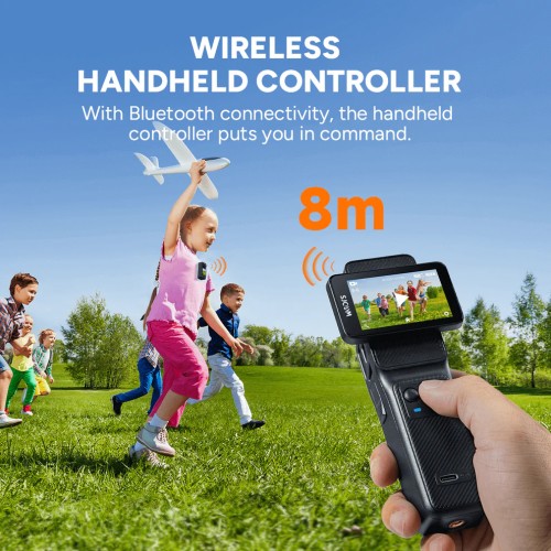 SJCAM SJCAM action camera C400 με ασύρματο χειριστήριο, 16MP/4K, WiFi, αδιάβροχη θήκη, μαύρη