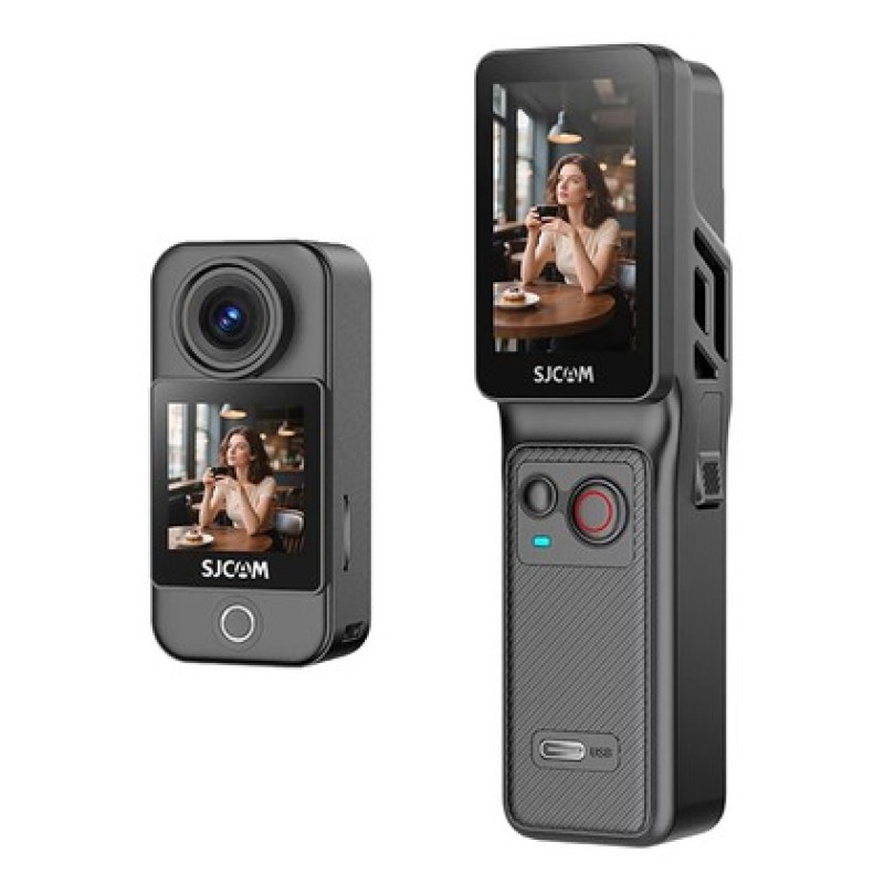 SJCAM SJCAM action camera C400 με ασύρματο χειριστήριο, 16MP/4K, WiFi, αδιάβροχη θήκη, μαύρη