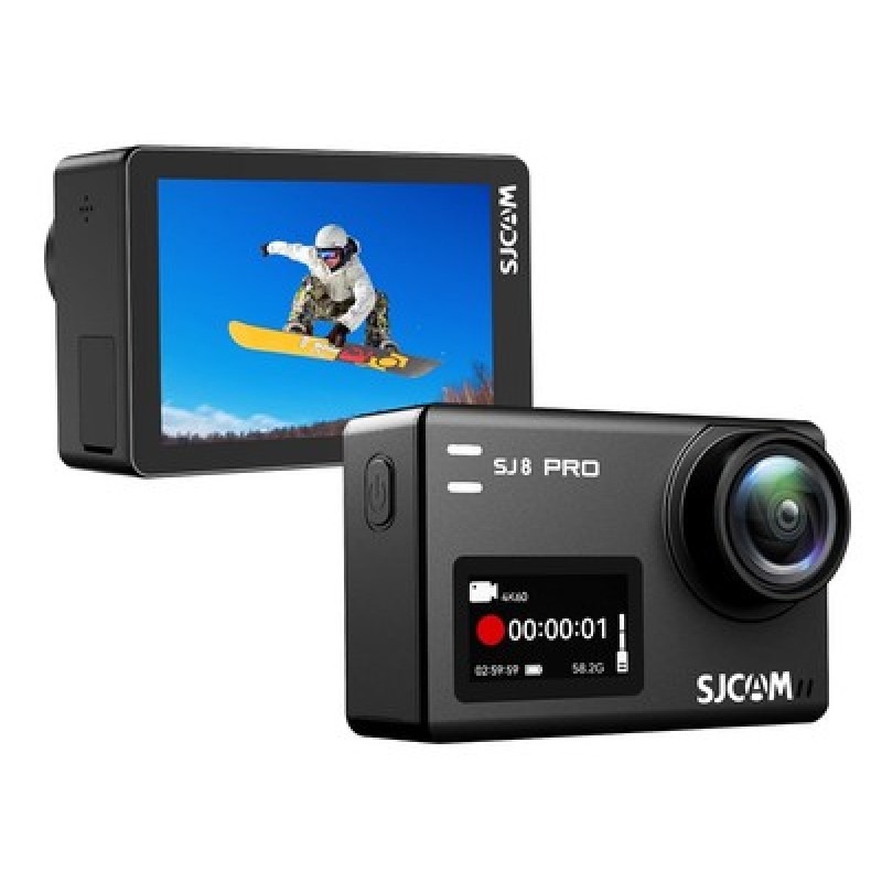SJCAM SJCAM action camera SJ8 Pro, οθόνη αφής, 12MP/4K, WiFi, αδιάβροχη θήκη, μαύρη