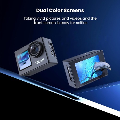 SJCAM SJCAM action camera SJ4000 Dual Screen, 2x οθόνες, 16MP/4K, WiFi, αδιάβροχη θήκη, μαύρη