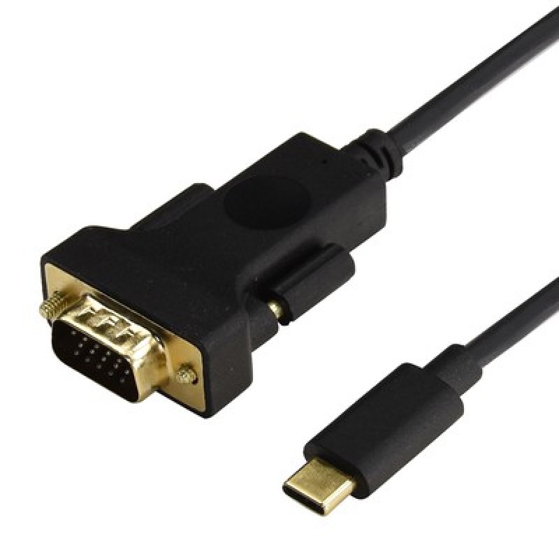 CABLETIME CABLETIME καλώδιο USB-C σε VGA CT-U31-CMVGA, 1080p/60Hz, 1.8m, μαύρο