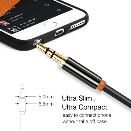 CABLETIME CABLETIME καλώδιο προέκτασης ήχου 3.5mm CT-AV311-P11FG, gold plated, 0.5m, μαύρο