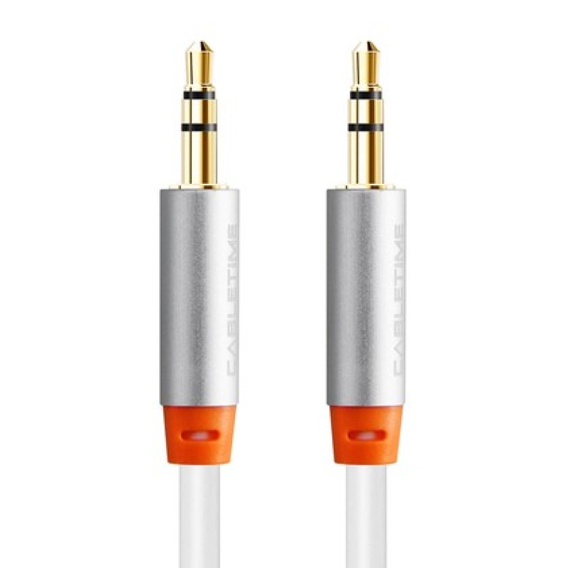 CABLETIME CABLETIME καλώδιο ήχου 3.5mm CT-AV311-P11G, gold plated, 3m, λευκό