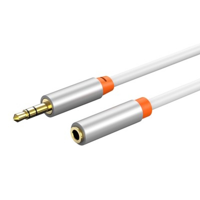 CABLETIME CABLETIME καλώδιο προέκτασης ήχου 3.5mm CT-AV311-P12G, gold plated, 1m, λευκό