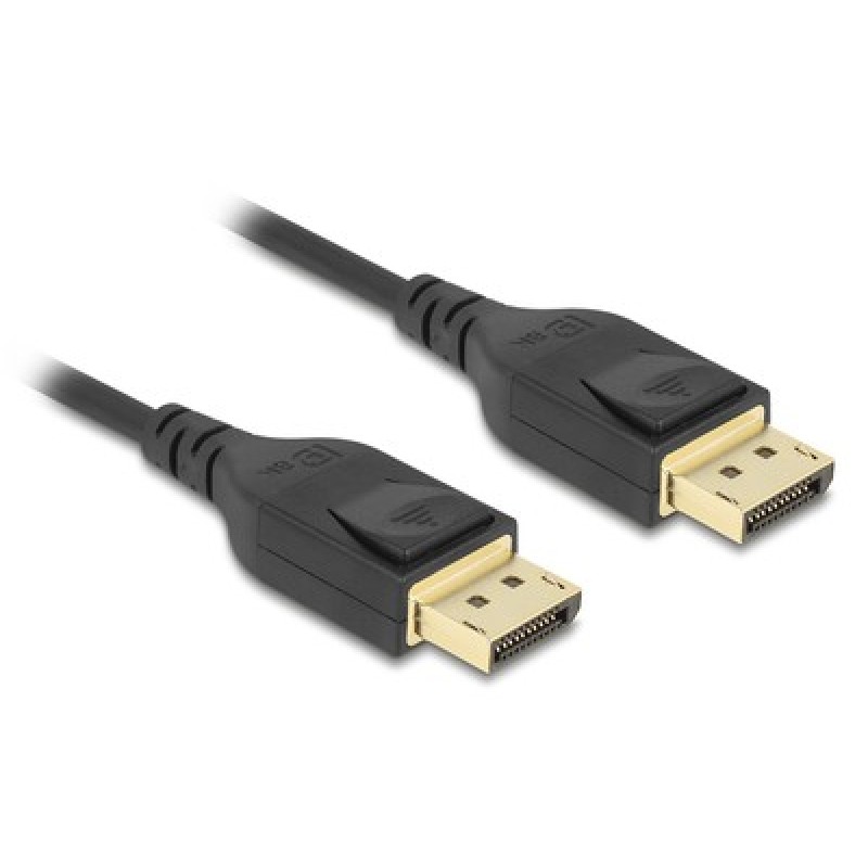 DELOCK DELOCK καλώδιο DisplayPort 85660, certified, 8K/60Hz, 32.4 Gbps, 2m, μαύρο