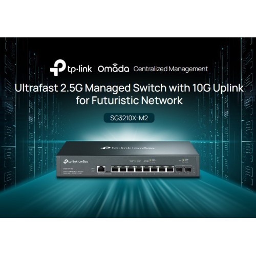 TP-Link TP-LINK L2+ managed switch SG3210X-M2, 8x 2.5Gbps θύρες, V1.0