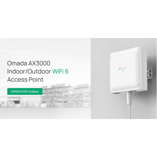 TP-Link TP-LINK access point EAP650 D120-Outdoor, WiFi 6, 3000Mbps AX3000, Mesh, V1.0