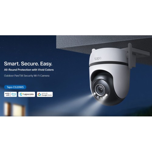 TP-Link TP-LINK smart κάμερα Tapo C520WS, 2K, WiFi, PTZ, IP66, V2.0
