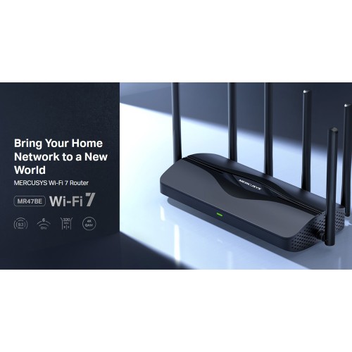 MERCUSYS MERCUSYS router MR47BE, WiFi 7, 9.3Gbps BE9300, Tri-Band, V2.0
