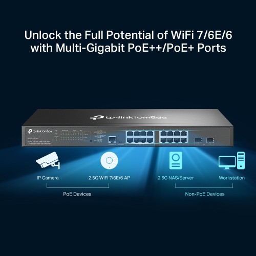 TP-Link TP-LINK L2+ managed switch SG3218XP-M2, 16x 2.5Gbps θύρες, PoE+, V1.0