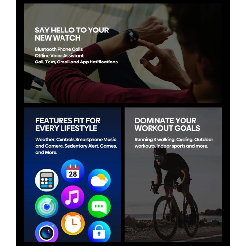 ZEBLAZE ZEBLAZE smartwatch Btalk 3 Plus, heart rate, 1.39