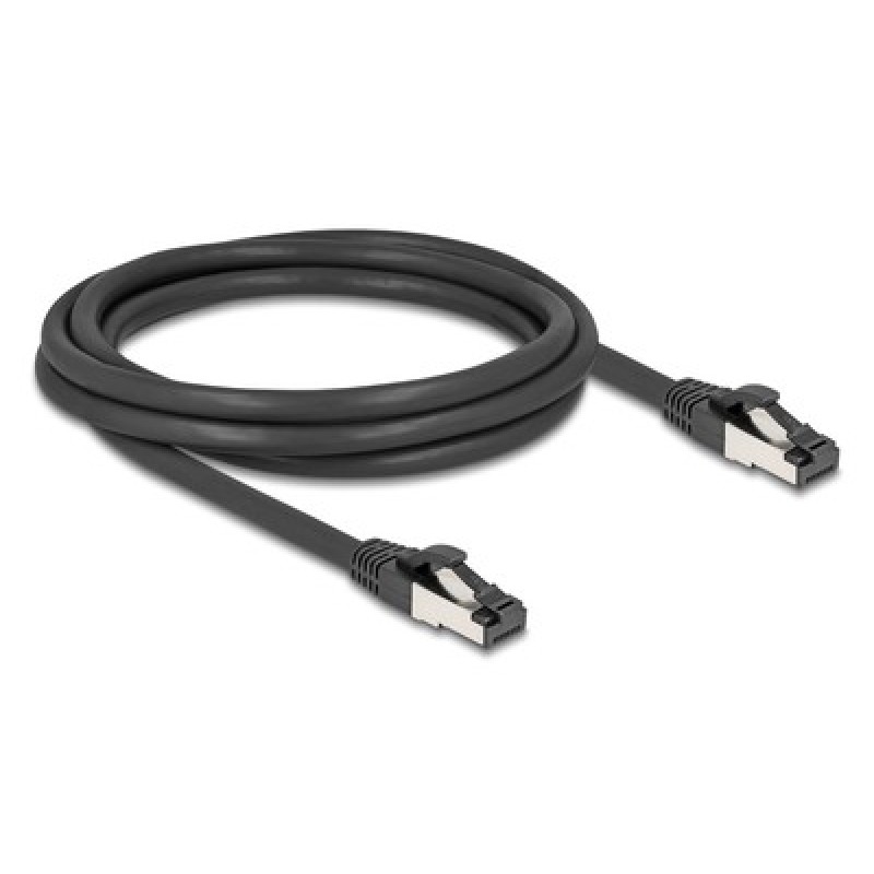 DELOCK DELOCK καλώδιο δικτύου 80572, CAT 8.1 S/FTP, copper, 2000MHz, 2m, μαύρο