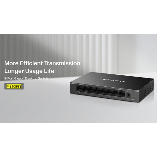 MERCUSYS MERCUSYS desktop switch MS108GS, 8x Gigabit θύρες, V1.0