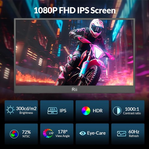 RIITEK RIITEK φορητή οθόνη RS100, IPS, 15.6