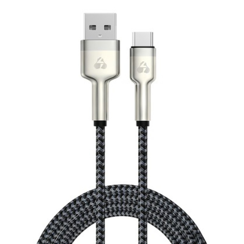 Powertech POWERTECH καλώδιο USB-C σε USB PTR-0199, PD 60W, 480Mbps, 1m, μαύρο/γκρι