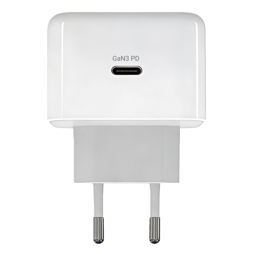 Powertech POWERTECH φορτιστής τοίχου PT-1581 με καλώδιο, USB-C, 40 έως 60W, GaN, AVS, λευκός