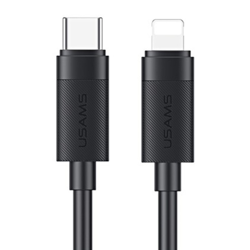 USAMS USAMS καλώδιο Lightning σε USB-C SJ781, 30W, 480Mbps, 1m, μαύρο