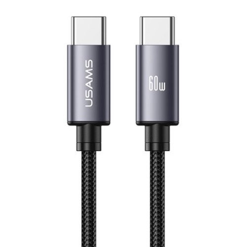 USAMS USAMS καλώδιο USB-C SJ769, 60W, 480Mbps, 1m, μαύρο