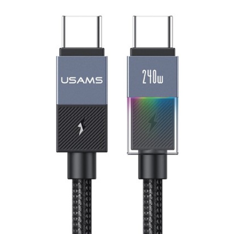 USAMS USAMS καλώδιο USB-C SJ775, 240W, 480Mbps, 1.2m, μαύρο