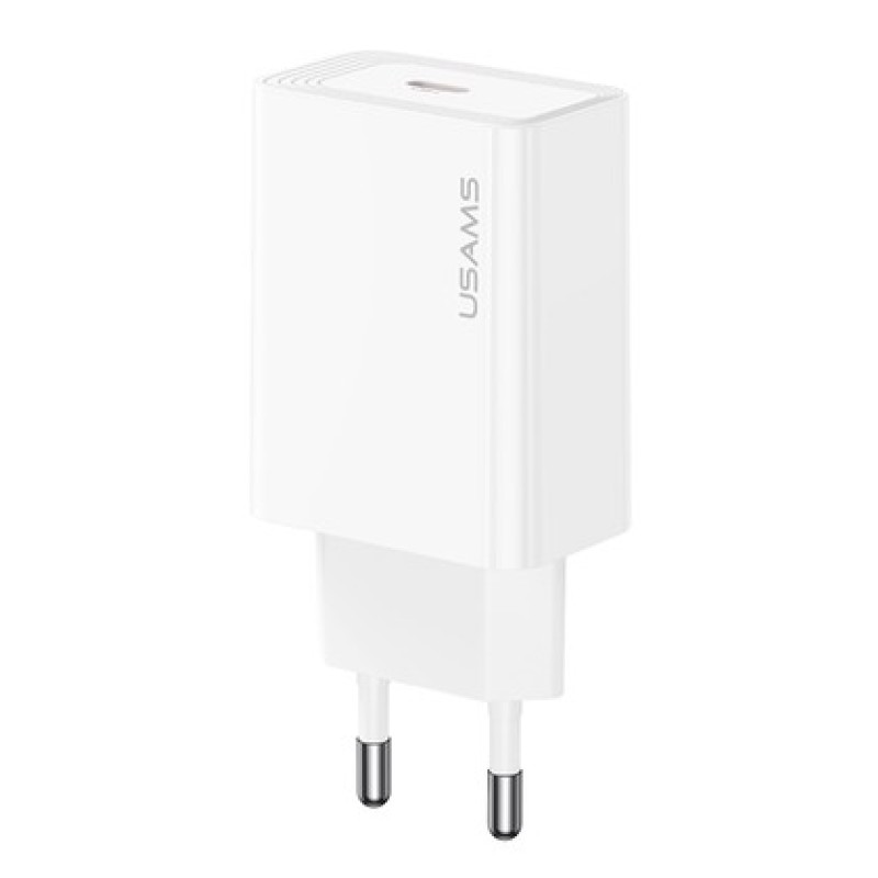 USAMS USAMS φορτιστής τοίχου CC325, USB-C, 20W, λευκός