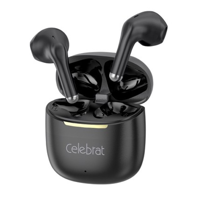CELEBRAT CELEBRAT earphones με θήκη φόρτισης W79, True Wireless, 13mm, 30/300mAh, μαύρα