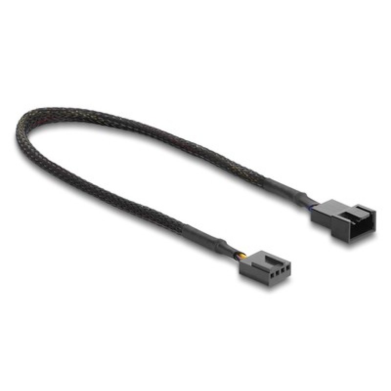 DELOCK DELOCK καλώδιο προέκτασης 4pin PWM 91360 για ανεμιστήρες, 30cm, μαύρο