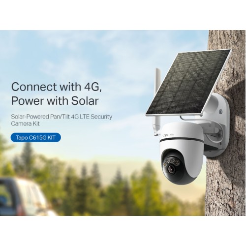 TP-Link TP-LINK smart ηλιακή κάμερα Tapo C615G KIT, 2K/3MP, 4G, IP65, V1.0
