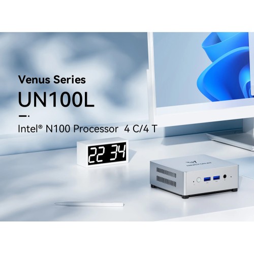 MINISFORUM MINISFORUM mini PC UN100L, Intel CPU N100, 16/512GB SSD, Windows 11 Pro