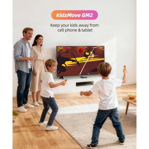 Mecool MECOOL σετ ασύρματων motion gamepad KidzMove GM2 για smart TV & TV Box, κίτρινο, 2τμχ