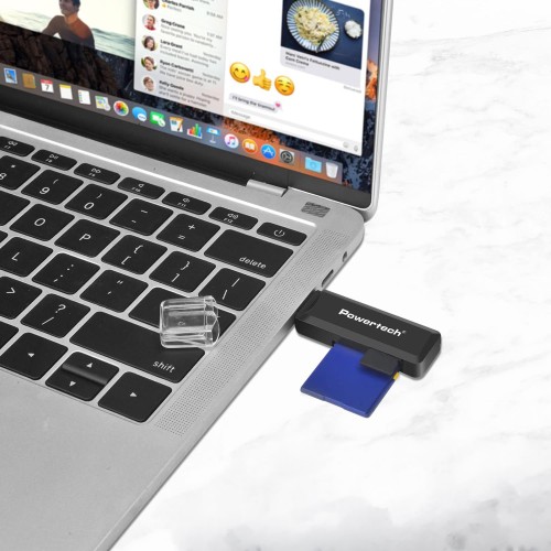 Powertech POWERTECH card reader PT-1605 για SD & micro SD, USB 3.0, 5Gbps, μαύρο