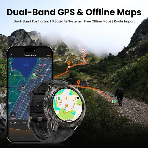 KOSPET KOSPET smartwatch TANK T4, heart rate, 1.43