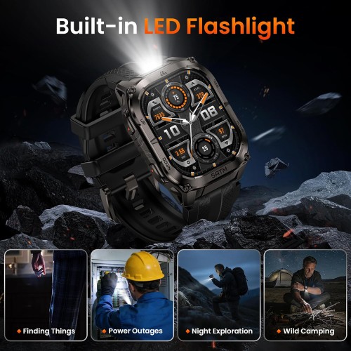 KOSPET KOSPET smartwatch TANK M4C, heart rate, 1.96