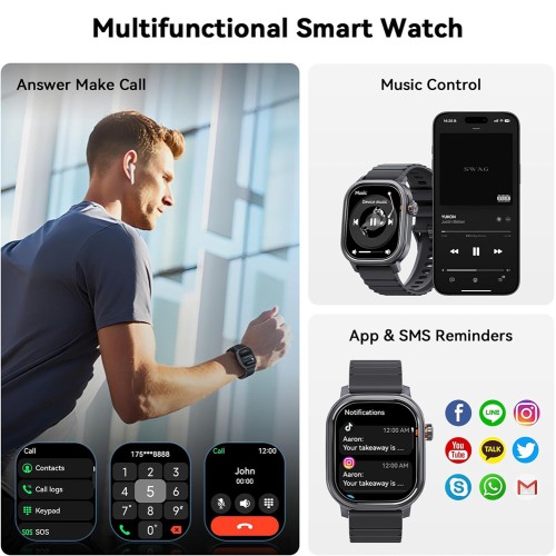 KOSPET KOSPET smartwatch Pulse, heart rate, 1.96