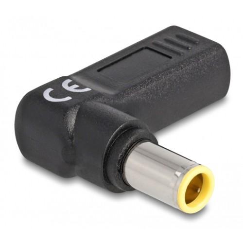DELOCK DELOCK αντάπτορας τροφοδοσίας 60012, USB-C σε IBM 7.9x5.5mm, 90°, μαύρος