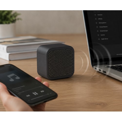 Powertech POWERTECH μίνι φορητό ηχείο PT-1626, μαγνητικό, 5W, Bluetooth, 400mAh, μαύρο